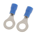 Pack of 100 Blue Ring Insulated Crimp Connector Electrical Wiring Terminals- 6.4mm Hole