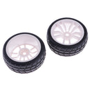 Pack of 4 Rubber Tires and Plastic Wheel Rims for HSP RC 1:10 on Road Car