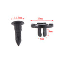 50pcs 8mm Car Plastic Rivets Fastener Bumper Splash Shield Fender Push Clips for Nissan