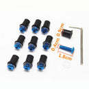 10PCS Motorcycle Windscreen Screws Windshield Fairing Bolts for Yamaha Kawasaki Blue