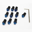 10PCS Motorcycle Windscreen Screws Windshield Fairing Bolts for Yamaha Kawasaki Blue