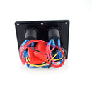 12V-24V DC 4 Gang Marine Car LED Switch Panel with Power Socket Dual USB