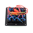 12V-24V DC 4 Gang Marine Car LED Switch Panel with Power Socket Dual USB