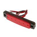 2PCS 12V 6 LED Truck Boat BUS RV Trailer Side Marker Indicators Light Red