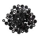 Pack of 50 Hinged Plastic Screw Washer Cover Caps For 6g 8g Screws Black