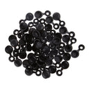 Pack of 50 Hinged Plastic Screw Washer Cover Caps For 6g 8g Screws Black
