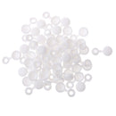 Pack of 50 Screw Cup Cover Caps Flip Tops For 6g / 8g Screws White