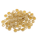 Pack of 50 Hinged Plastic Screw Washer Cover Caps For 6g 8g Screws Beige