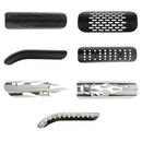 10.4" Motorcycle Bike Heat Shield Guard S-Curve Plain Exhaust Muffler Pipe Cover For Harley
