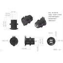 Waterproof Car Motorcycle Dual USB Adapter Cigarette Lighter Charger Socket