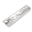Pierced Flame Exhaust Pipe Heat Shield Cover Guard For Harley Cruise White