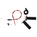 7/8'' 22mm Twist Throttle Cable Kit Handle Grip for 50-250CC Dirt Bike Red Handlebar Lever Motorcycle Hand Grips Easy Install