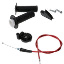 7/8'' 22mm Twist Throttle Cable Kit Handle Grip for 50-250CC Dirt Bike Red Handlebar Lever Motorcycle Hand Grips Easy Install