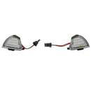 2pcs White Mirror Puddle Lights LED Lamp For VW EOS GTi Jetta Passat Car