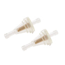 2x Inline Fuel Filter Small Plastic Motorcycle Scooter Petrol 6mm ID Pipe