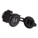 Mini Dual USB Twin 2 Port 12V In Car Lighter Socket Charger Adapter Green LED