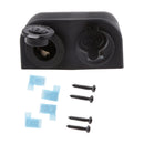 12V-24V Car Cigarette Lighter + Blue LED Dual USB Port Charger Socket Adapter