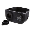 Waterproof Car Marine Boat Cigarette Socket + Blue LED Digital Voltmeter Voltage Meter