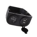 3.1A Dual USB Car Charger Power Socket + Red LED Digital Voltmeter Voltage Meter Panel