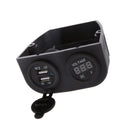 3.1A Dual USB Car Charger Power Socket + Red LED Digital Voltmeter Voltage Meter Panel