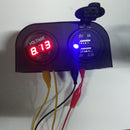 3.1A Dual USB Car Charger Power Socket + Red LED Digital Voltmeter Voltage Meter Panel