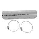 Electroplate Exhaust Pipe Heat Shield with Clamps for Harley