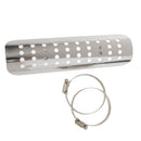 Pierced Exhaust Muffler Pipe Heat Shield Cover Guard For Harley Cruise White