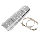 Pierced Exhaust Muffler Pipe Heat Shield Cover Guard For Harley Cruise White