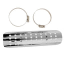 Pierced Exhaust Muffler Pipe Heat Shield Cover Guard For Harley Cruise White