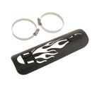 Pierced Flame Exhaust Pipe Heat Shield Cover Guard For Harley Cruise Black