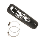 Pierced Flame Exhaust Pipe Heat Shield Cover Guard For Harley Cruise Black