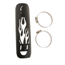 Pierced Flame Exhaust Pipe Heat Shield Cover Guard For Harley Cruise Black