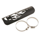 Pierced Flame Exhaust Pipe Heat Shield Cover Guard For Harley Cruise Black