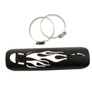 Pierced Flame Exhaust Pipe Heat Shield Cover Guard For Harley Cruise Black
