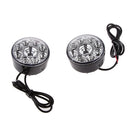 Universal 9LED Round Daytime Running DRL Car Fog Lamp HeadLight White 2PCS