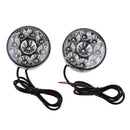 Universal 9LED Round Daytime Running DRL Car Fog Lamp HeadLight White 2PCS