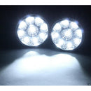 Universal 9LED Round Daytime Running DRL Car Fog Lamp HeadLight White 2PCS