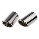 White Car Slip-On Steel Muffler Exhaust Tips For Audi A4 Q5 Q3 A3 2009-2015