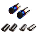 White Car Slip-On Steel Muffler Exhaust Tips For Audi A4 Q5 Q3 A3 2009-2015
