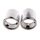 White Car Slip-On Steel Muffler Exhaust Tips For Audi A4 Q5 Q3 A3 2009-2015