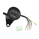 Universal Motorcycle Dual Odometer Speedometer Gauge LED Backlight Signal