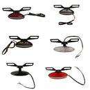 12V Motorcycle ATV License Plate Holder LED Tail Rear Brake Bracket Lamp