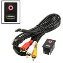 USB AUX Adapter Socket 3.5mm Plug 3RCA Car Dashboard Mount Extension Cable