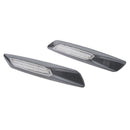2x T10 Style Carbon Fiber Clear LED Side Marker Lights Turn Signal for BMW BMW E90 E91 E92 E93 E60 E61