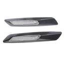 2x T10 Style Carbon Fiber Clear LED Side Marker Lights Turn Signal for BMW BMW E90 E91 E92 E93 E60 E61