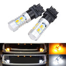 3157 Switchback 20-SMD-5630 LED Bulbs Turn Signal Light White&Amber 2PCS