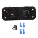 Marine 12V/24V Cigarette Lighter Voltmeter + USB Charger Socket Outlet 5V 1A 2.1A for Boat Caravans Trailer Trucks