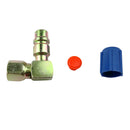 A/C 7/16 Low Side R12 to R134a Adapter 90 degrees Quick Connector Blue Cap