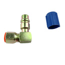 A/C 7/16 Low Side R12 to R134a Adapter 90 degrees Quick Connector Blue Cap