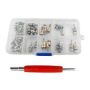 60pcs Valve Core Stem Cap Air Conditioning Refrigerant R12 R134a Remover Kit